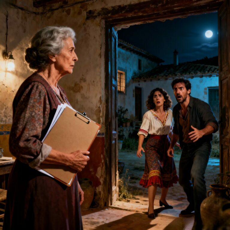 “No seas dramática, Carmen. Esto es lo que te mereces.” Mi yerno lo dijo delante de todos, mientras me empujaba hacia la puerta con una maleta vieja en la mano. Mi hija bajó la mirada. Yo me quedé en silencio. A mi esposo muerto le había dejado una casa luminosa en Madrid… y a mí, una ruina olvidada en un pueblo remoto de Castilla. Con el corazón roto, decidí ir. Pero lo que encontré allí lo cambió todo…