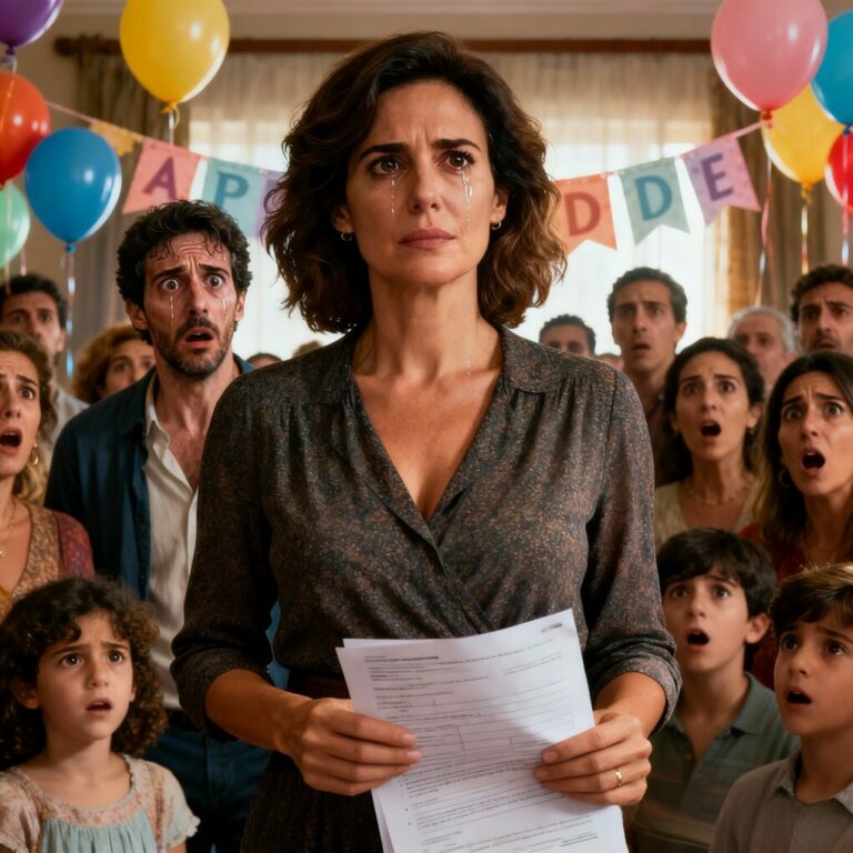 Nunca voy a olvidar ese silencio. Él levantó los papeles, sonrió delante de todos y dijo: «Aquí tienes el divorcio. Para que lo firmes hoy». Era nuestra fiesta de revelación de género, mi familia, sus amigos, todos mirando. Nadie se movió. Nadie habló. Yo sentí la humillación subir por la garganta… y entonces respondí algo que no esperaba nadie. ¿Por qué crees que su cara se quedó blanca?