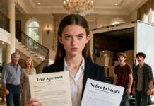 “I watched my own mother sneer, ‘Pack your bags, honey. This mansion is finally ours.’ My brother was already labeling my furniture. Little did they know, I’d signed the trust papers while they were busy toastng to my ‘future’ at dinner. I leaned against the doorframe, flashing the legal eviction notice. ‘Actually,’ I whispered, ‘you’re trespassing on private property.’ Their smiles froze instantly. What they saw on the porch changed everything…”