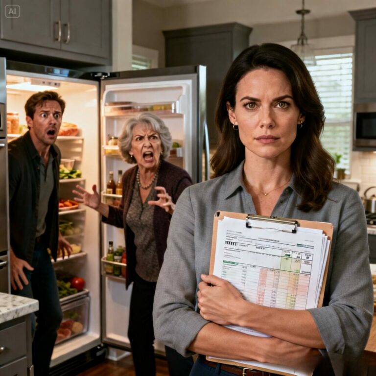 still remember the moment he slammed his resignation on his boss’s desk and came home smiling. “Two thousand is enough,” he said. “We’ll cut the extras.” Then Sunday came. My fridge flew open, my mother-in-law laughed, the kids grabbed everything—and she whispered, “Family helps family, right?” That’s when I realized… this wasn’t about money. It was about control—and I was already losing.