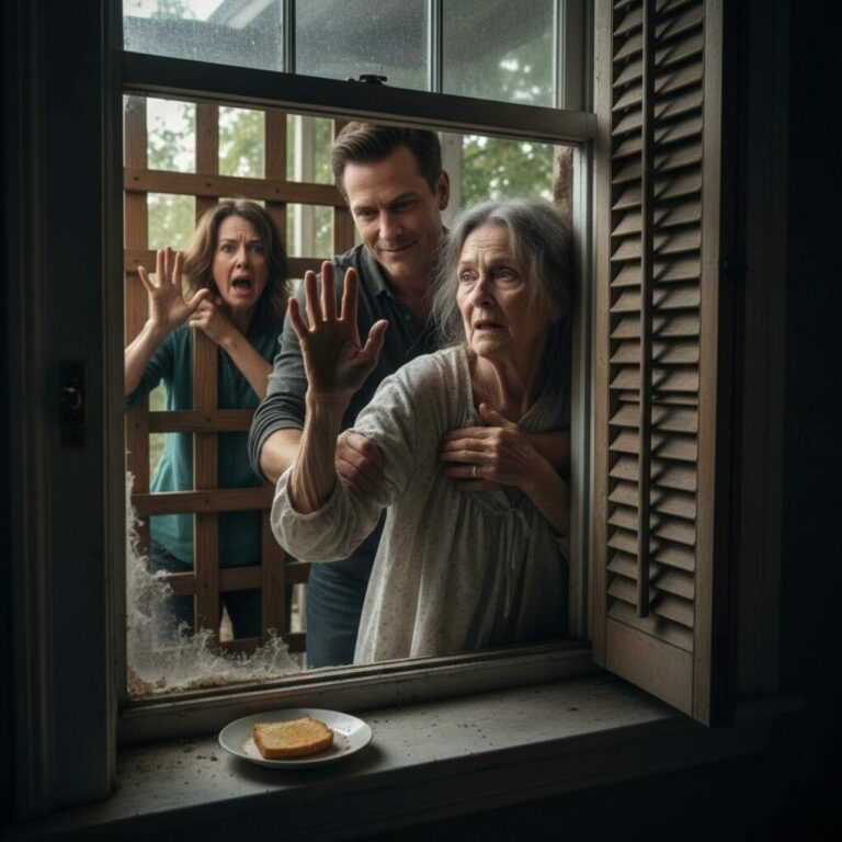 “I stared at the locked door, my stomach screaming for a meal my $6,500 pension should have easily bought. Then, my best friend’s face appeared at the window. ‘Margaret, why are you starving?’ she gasped. My son stepped in, smiling coldly: ‘She’s losing her mind, Patricia. We’re just protecting her.’ The betrayal cut deeper than the hunger. But as the police sirens blared, I realized the ‘dementia’ wasn’t my disease—it was his cover-up. Now, the door is finally opening, but what they found inside will change everything.”