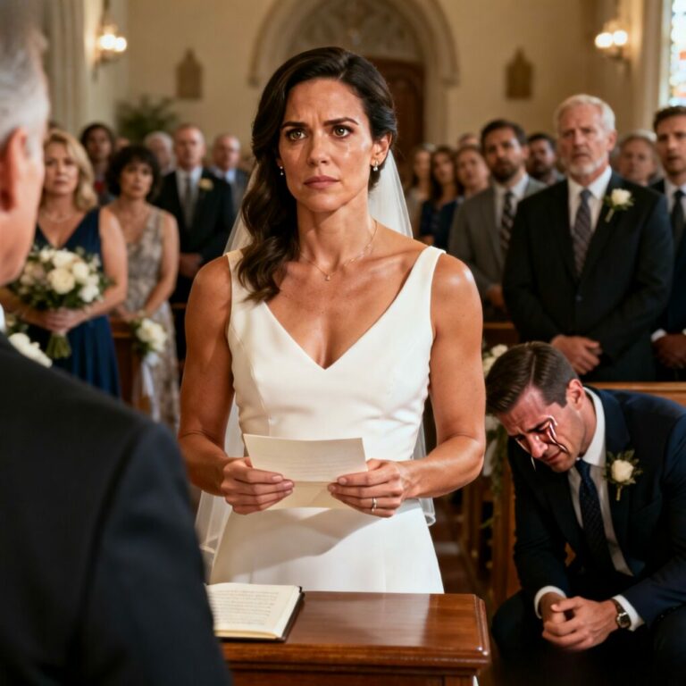 I was standing at the altar again, smiling, when my hands started shaking. “Go on,” my husband whispered, already crying. So I did. I read the letter out loud. Not my vows. Hers. “He told me he loved me,” the words echoed, and the room froze. Gasps. Silence. Tears. That was the moment our perfect marriage finally told the truth—and it wasn’t over yet.