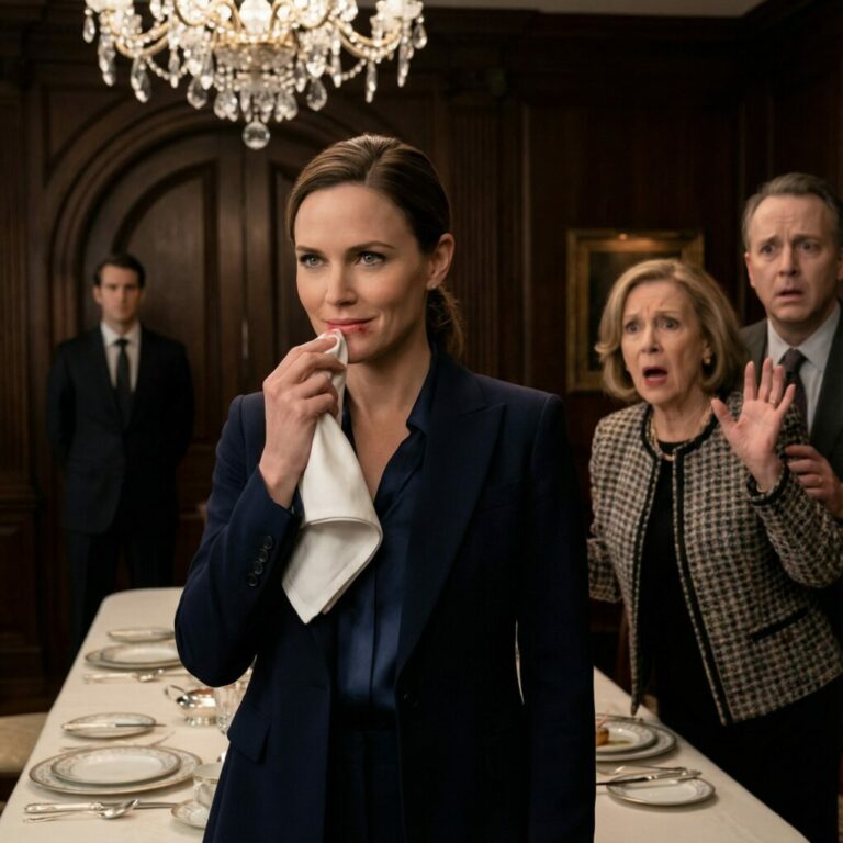 La bofetada de mi suegra ardió en mi piel, pero el silencio de mi esposo dolió mucho más. Lily se puso de pie y dijo con firmeza: «Mamá, acabas de golpear a la dueña». Me limpié la sangre del labio y sonreí con calma. «Marco, por favor, acompaña a mis invitados hasta la puerta». En ese instante, su mundo se resquebrajó en medio de mi comedor…