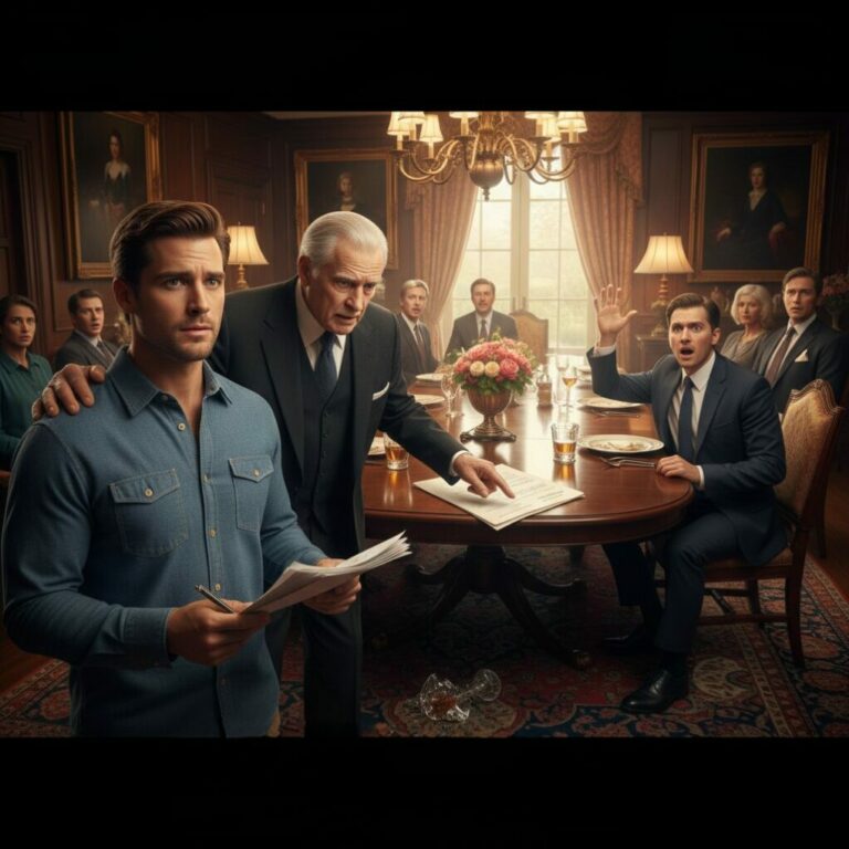 “For five years, I paid every mortgage bill while my brother lived like a king. At the reunion, I expected justice. Instead, my father smirked, ‘The $1.5 million estate goes to your brother. Thanks for keeping the seat warm.’ My heart shattered—until my grandfather’s cane slammed against the floor. ‘Sit down,’ he roared, eyes locking onto mine. ‘I’ve been silent long enough.’ He pulled out a dusty envelope, and suddenly, the room went cold. What was inside changed everything…”