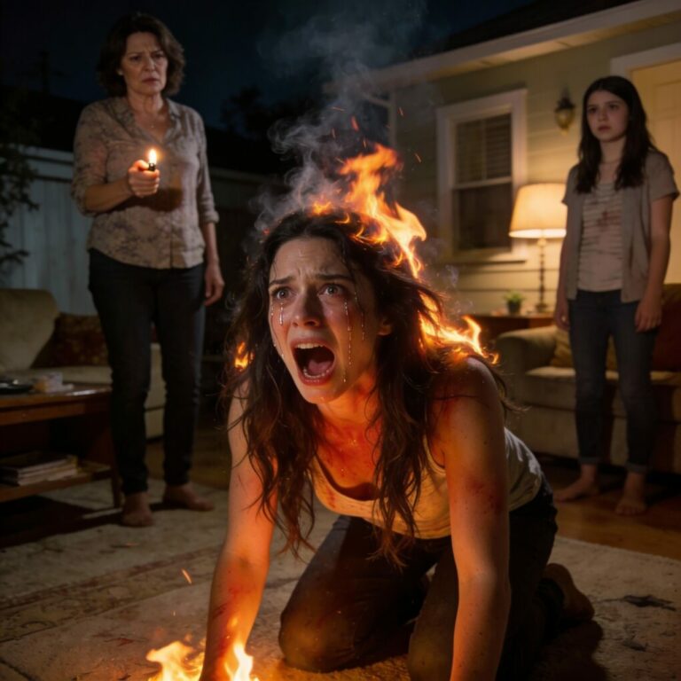 «No estás casada, no mereces una casa», gritó mi madre. Cuando me negué a entregarle mis ahorros para dárselos a mi hermana, me prendió fuego al cabello. Lo que ocurrió después dejó a toda nuestra familia completamente conmocionada.