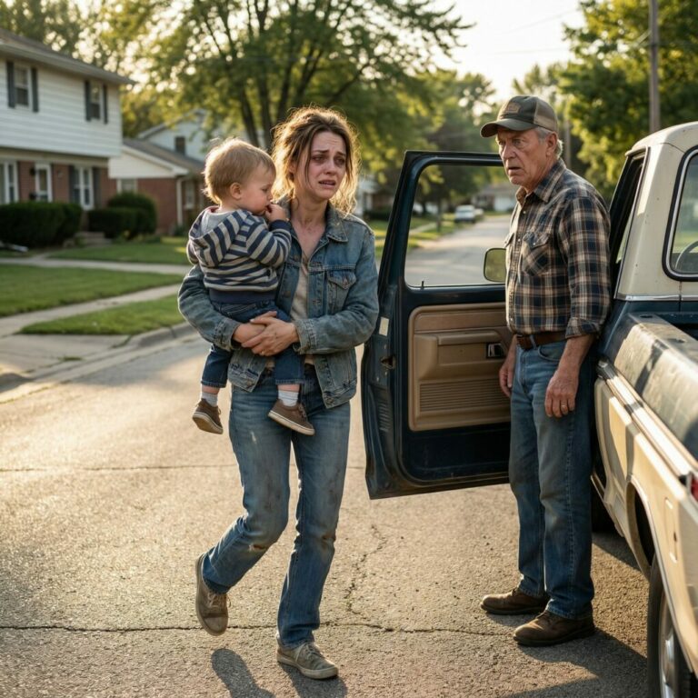 Mi padre me vio cojeando por la calle, con mi bebé apoyado en la cadera. Se quedó paralizado y preguntó: —¿Por qué estás caminando? ¿Dónde está tu coche?  Le respondí en voz baja: —Su madre se lo llevó. Dijo que debería sentirme afortunada de que me permitan quedarme.  Mi padre no discutió ni hizo más preguntas. Solo dijo, con una calma que daba miedo: —Súbete al coche. Esta noche vamos a arreglar esto.  Lo que ocurrió después… nadie estaba preparado para ello.
