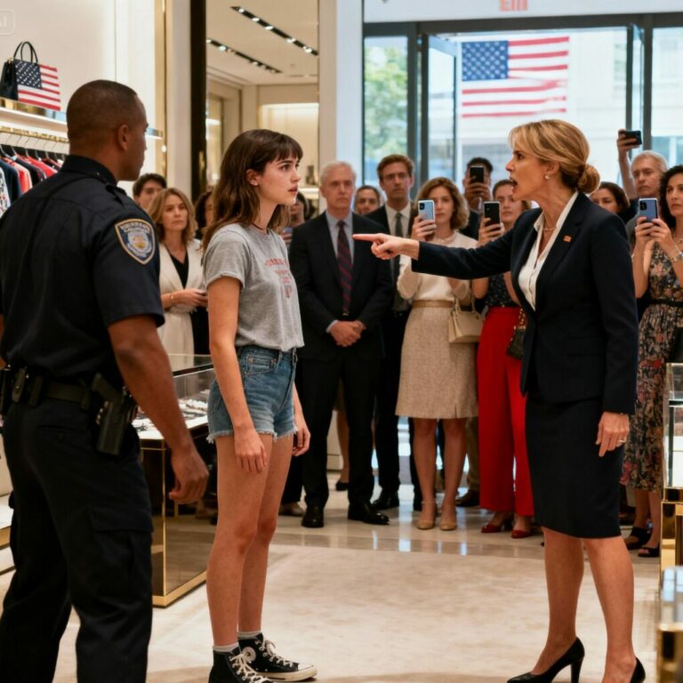 “I need you to leave the store immediately.” That was the moment I knew something was wrong. I stood there in my jeans and sneakers, surrounded by luxury displays, while the store manager stared at me like I didn’t belong. Then she leaned closer and whispered, “People like you don’t shop here.” Minutes later, her hand was across my face—and my life would never be the same again.