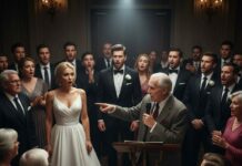 I watched in horror as my sister laughed while her in-laws called our grandfather a ‘homeless intruder’ because of his worn-out suit. Then, Grandpa calmly grabbed the mic. ‘Since I’m too poor for this wedding,’ he whispered, his voice echoing through the hall, ‘I’ll start by canceling the $10 million dowry check I just signed.’ The room turned ice-cold. Is it too late for her to beg for forgiveness