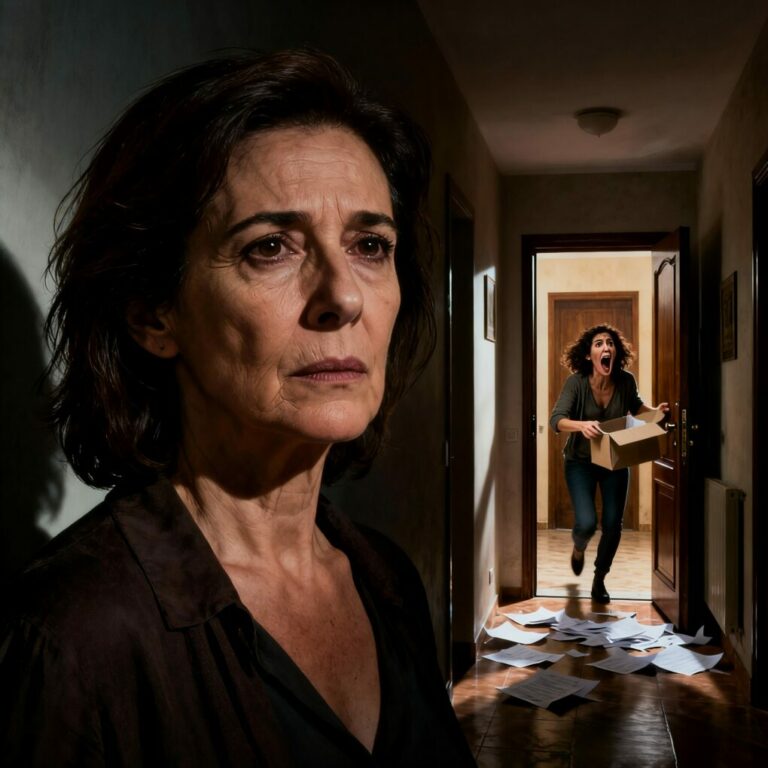 “Ella vale la pena perderlo todo”, dijo mirando a todos, sin mirarme a mí. Sonreí. Nadie notó cómo se me tensó la mandíbula ni el silencio que cayó después. Días más tarde, su amante abrió la puerta de su piso en Valencia: había un paquete esperándola. Cuando vio lo que había dentro, gritó tan fuerte que los vecinos salieron corriendo. Y ese grito no era para ella.