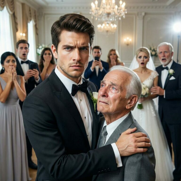 On my wedding day, my in-laws mocked my dad in front of 500 people. they said, “that’s not a father — that’s trash.” my fiancée laughed. I stood up and called off the wedding. my dad looked at me and said, “son… I’m a billionaire.” my entire life changed forever