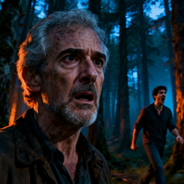 No olvidaré su voz rebotando entre los árboles: “Disfruta con el oso, papá”. Mi hijo se dio la vuelta y desapareció, dejándome solo en el bosque del norte, sin señal y con el miedo clavado en el pecho. No grité. No corrí. Me quedé en silencio. Horas después, cuando él abrió la puerta de casa y me vio allí, sonreí y dije: “Tengo una sorpresa para ti”. ¿Cómo había llegado antes que él?