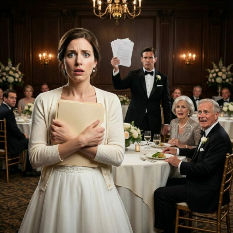 Nunca pensé que la boda de mi hermana se convertiría en el día en que mi familia por fin mostraría su verdadero rostro. Mientras la música sonaba y todos sonreían, mi madre se inclinó hacia mí y susurró: —Firma los papeles ahora. De todos modos es una propiedad familiar.  Los ojos de mi padre eran fríos, llenos de codicia. Mi corazón latía con fuerza, descontrolado… hasta que, de pronto, el prometido de mi hermana se levantó y dijo en voz alta: —Hay algo que todos ustedes necesitan saber.  Lo que reveló a continuación no solo detuvo la boda… destrozó sus vidas para siempre.