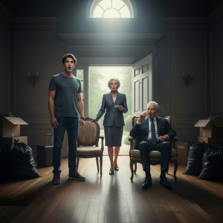 “I watched my grandma’s hands tremble as my dad sneered, ‘I forgot your ticket, just go home.’ That $30,000 she gave them? It was a trap. I stayed behind, choosing her over them. But three weeks later, when my parents walked through the door, their faces turned ghostly white. I wasn’t alone. I was standing next to a man they never expected to see again. ‘Remember him?’ I whispered. The real nightmare was just beginning.”