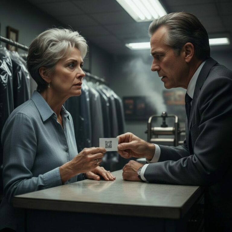 The steam from the press usually numbs my grief, but today, it felt like a cold sweat. An elite customer—a man who carries the scent of old money and secrets—leaned over the counter. His voice was a jagged whisper that shattered my world: ‘Your daughter didn’t die the way they said she did.’ He pressed a cold business card into my palm, his eyes burning into mine. ‘If anyone asks, we never spoke.’ Now, my hands are shaking. If the police lied, who is really buried in that grave