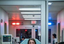 My husband’s hands clamped around my throat, crushing every breath. “Please—stop… the baby…” I begged, clawing at his wrists, but he leaned closer and whispered, cold as steel, “I’m done with you. She’s waiting.” My vision blurred, the floor rushed up, and I heard someone scream for an ambulance. Minutes later, on the stretcher, I was declared gone—until I jolted awake inside the ambulance, gasping like a newborn. The medic froze. And somewhere, my husband was already running to his mistress… not knowing his life was about to shatter forever.