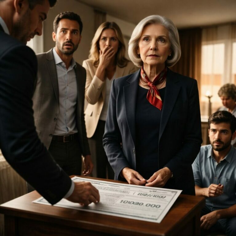 Cuando dije: “No me queda nada, solo necesito un lugar donde dormir”, mis hijos ricos me cerraron la puerta en la cara. —“No podemos hacernos cargo”, murmuraron sin mirarme. Solo el menor, un maestro pobre, me abrazó: “Mamá, aquí estás a salvo”. Esa noche lo vi quitarse el anillo de bodas para darme de comer… Y entonces, a la mañana siguiente, alguien tocó la puerta. ¿Quién era en realidad la que no tenía nada?