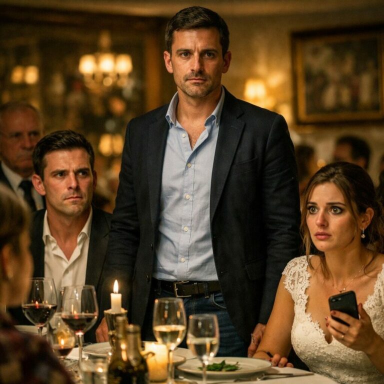 Toda la mesa quedó en silencio cuando me puse de pie. No levanté la voz. No insulté. No lloré. Dije una sola frase, exacta, afilada, imposible de esquivar. Las copas dejaron de tintinear, los cuchillos quedaron suspendidos en el aire y alguien soltó una risa nerviosa que murió al instante. En ese segundo entendí algo: la verdad, cuando llega tarde, llega para destruir.