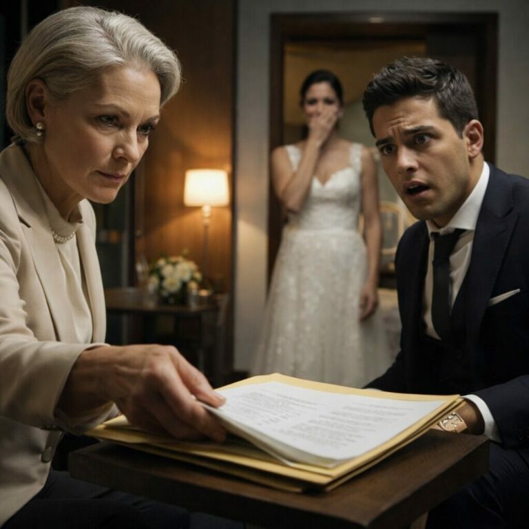 Escuché su voz detrás de la puerta entreabierta. “¿De verdad tengo que tocarla esta noche?”, se burló, y sus amigos estallaron en risas. Sentí que algo dentro de mí se rompía. No grité. No lloré. Solo esperé en la oscuridad hasta que se quedó solo. Cuando oyó el ruido que hice, preguntó: “¿Hola?”. Entonces sonreí. Porque esa noche, alguien iba a lamentar haberse reído de mi hija.