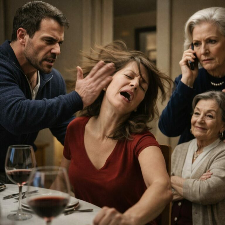 “Lo vi levantar la mano, y antes de que pudiera reaccionar, ¡pam! El sonido del golpe heló la mesa. “Así es como aprende”, gritó su madre, sonriendo. Sentí que la sangre me ardía y luego se volvía hielo. Me levanté sin decir una palabra, saqué mi teléfono y marqué un número que juré no volver a usar. Ellos creían tener el control. No tenían idea de quién soy cuando cruzan esa línea.”