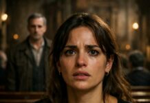 El día que enterramos a mi padre, descubrí que él estaba vivo… y mirándome desde el fondo de la iglesia. El ataúd estaba cerrado, el incienso quemaba los ojos y mi madre rezaba en silencio. Entonces lo vi. Javier, mi padre, de pie entre los bancos, pálido pero respirando. Me susurró: “Lucía, no llores. No me dejaron morir”. Sentí que el suelo se abría bajo mis pies.