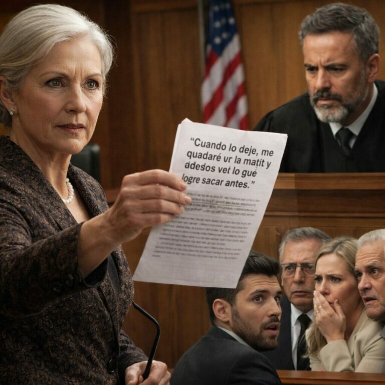 Entré a la sala del tribunal con el corazón firme y el pasado ardiendo en silencio. Mi nuera se burlaba de mi hijo cuando el juez levantó la vista, se quedó pálido y murmuró: “¿Usted… aquí?”. El murmullo murió. Ella susurró nerviosa: “¿Qué está pasando?”. Nadie sabía quién era yo realmente… ni por qué esa mañana iba a cambiarlo todo.