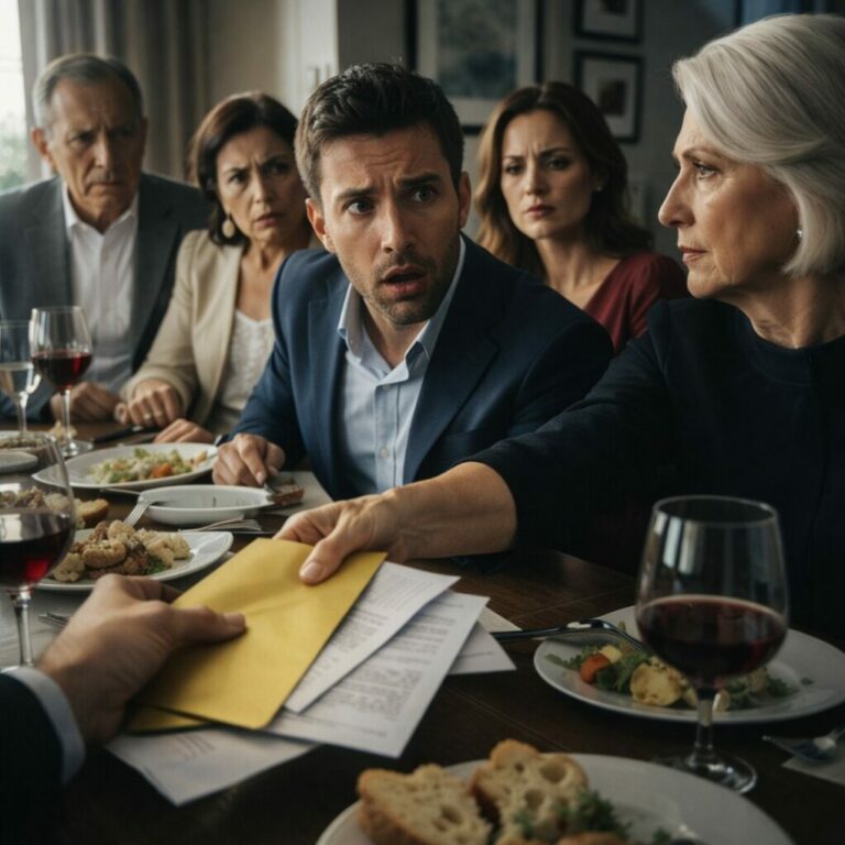 “¿De verdad creíste que nunca lo sabría?”, le dije, con la voz temblando mientras él retrocedía hacia la puerta. Aún tenía la carta en la mano, manchada con la verdad que podía destruirnos a todos. “Si hablas, nos hundes”, susurró. Sonreí, aunque por dentro me estaba rompiendo. No sabía qué dolía más: su traición… o lo que estaba a punto de hacer después.