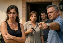 Cojeaba con mi bebé en la cadera cuando escuché la voz de mi padre detrás de mí. Se quedó helado. “¿Por qué caminas? ¿Dónde está tu coche?” Tragué saliva. “Su madre lo tomó… dice que debería agradecer que me dejen quedarme.” Su mandíbula se tensó. “Sube al coche. Esto termina hoy.” No sabía si sentir alivio o miedo… porque mi padre no hablaba así desde la última vez que alguien cruzó un límite.