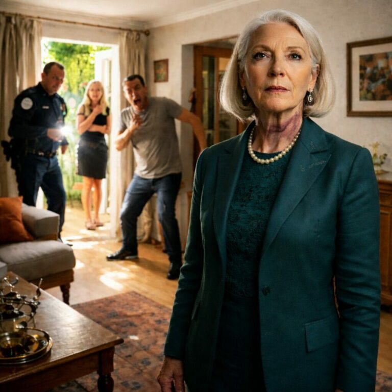 Nunca pensé que mi propio hijo me agarraría del cuello. Sentí su aliento mientras gritaba: “¡Obedéceme, vieja inútil! ¡Ve a cocinar!”. Su esposa se reía, inmóvil. Yo apenas podía respirar, pero en mi cabeza algo se rompió. Años de humillaciones pasaron frente a mis ojos. Esa noche entendí que el miedo había cambiado de lado… ¿hasta dónde puede llegar una madre cuando decide no callar más?