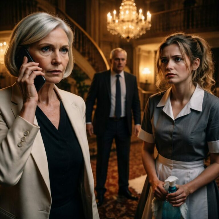 Después de regresar del Reino Unido tras 15 años, encontré a mi hija viviendo como criada en la mansión de 4 millones de dólares que le dejé. Apenas me reconoció, parecía quebrada. Furiosa, llamé con calma a mi abogado y dije cuatro palabras. Lo que pasó después los dejó a todos en shock…