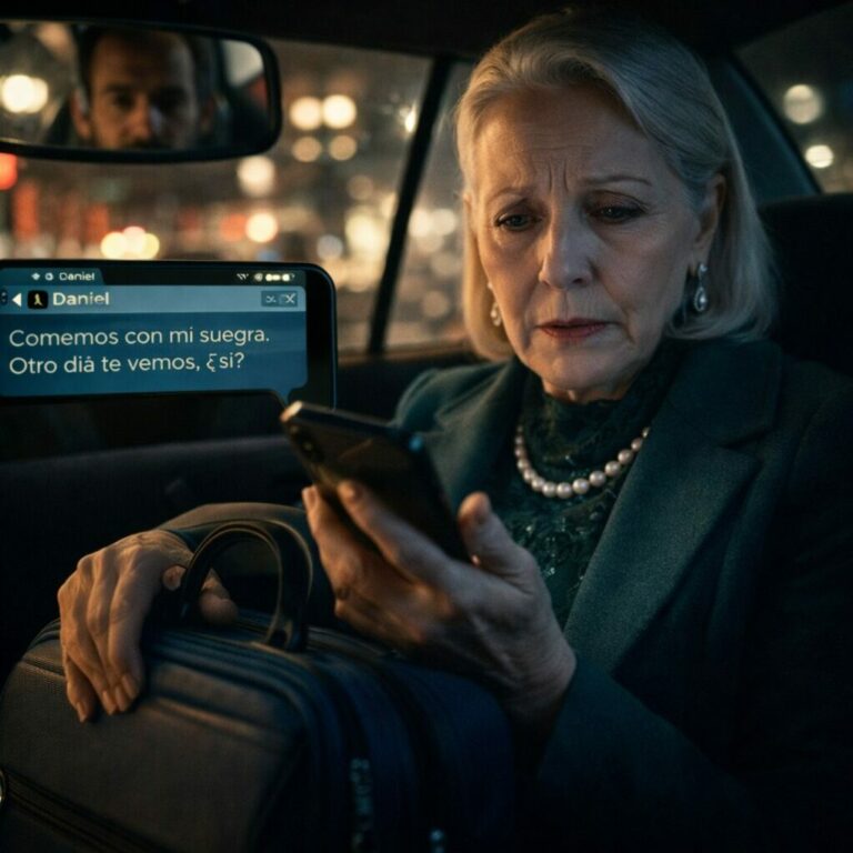 “¿Cómo que no tienen tiempo para mí… en Navidad?”, susurré, mirando el mensaje una y otra vez. Sentí que algo dentro de mí se rompía. “Come con tu suegra”, decía, como si yo ya no existiera. A las ocho ya tenía la maleta lista. Cuando el taxi llegó, el conductor preguntó: “¿Lejos?”. Lo miré por el espejo. “Más de lo que imagina”. Y no pensaba volver.