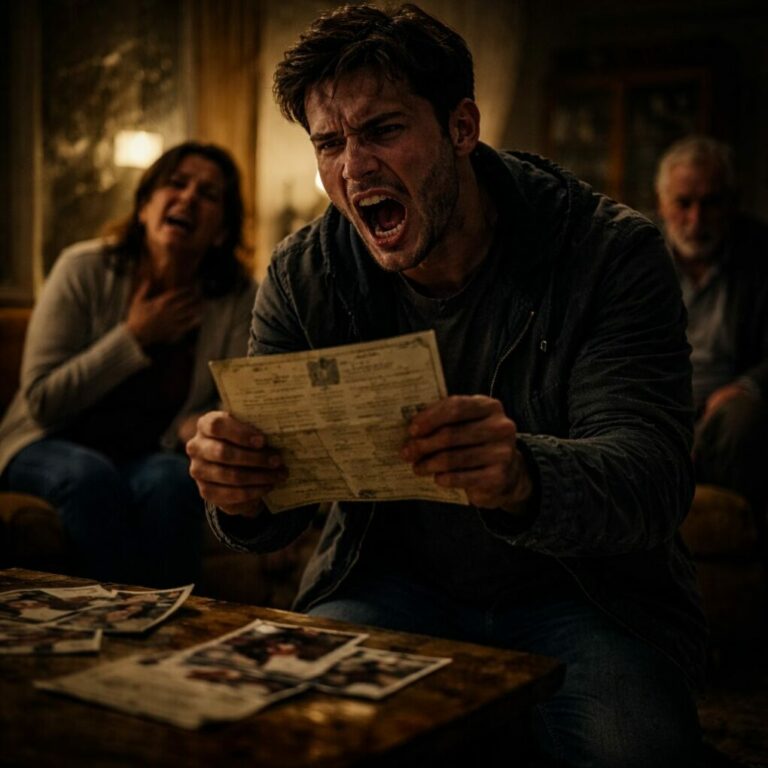 La foto estaba amarillenta, doblada en las esquinas, escondida en una caja de galletas María. Mostraba a mi madre, Carmen Ruiz, con una barriga evidente y una sonrisa cansada. Nada raro… hasta que miré el reverso. La fecha era clara: abril de 1984. Yo nací en 1986. Sentí un frío inmediato cuando le pregunté: “Mamá… ¿quién era ese hijo?” Ella me miró y dijo: “No hagas preguntas que no quieras responder”.