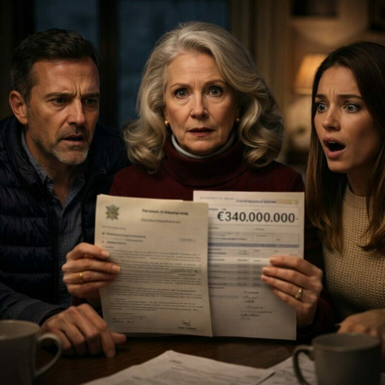 Esa Navidad me dejaron sola. “Mamá, tú solo estorbarías”, dijo mi hija antes de cerrar la puerta. A las 11 de la noche tocaron. Tres hombres elegantes susurraron: “Señora Wilson, ahora usted vale 340 millones de dólares”. Pensé que era una broma… hasta que mostraron las pruebas. Cuando mi familia regresó, sonreí y dije: “Antes de entrar… quiero ver quiénes son realmente”.