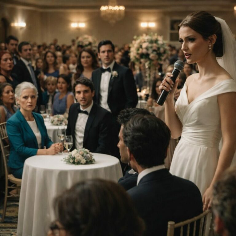 Me humilló frente a todos en la boda y sonrió como si nada. «Mi madre está arruinada», dijo, alzando su copa. Sentí que el suelo desaparecía bajo mis pies, pero guardé silencio. Nadie sabía la verdad. A la mañana siguiente, envié un mensaje que hizo temblar a toda la familia. Lo que revelé no solo rompió su imagen perfecta… destapó un secreto que jamás debió salir.
