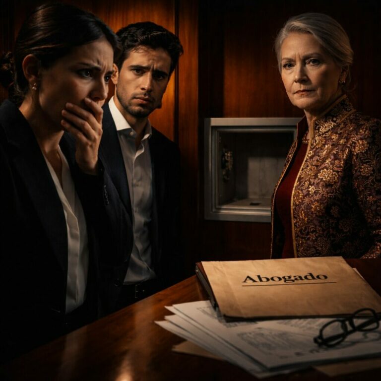 Abrí la caja fuerte y sentí que el aire desaparecía. Vacía. Completamente vacía. “Lo donamos todo”, dijo mi nuera desde la puerta, con una sonrisa que no alcanzaba a sus ojos. Me reí despacio. “Tienes razón… yo ya no lo necesito”, respondí. Luego la miré fijo. “Pero tú sí vas a necesitar un abogado.” Su expresión cambió al instante. Y apenas entonces empezó la verdadera historia.