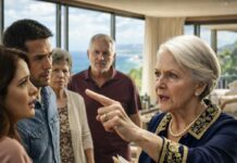 Pagué cada centavo de aquella casa de vacaciones de lujo, creyendo que sería un recuerdo familiar perfecto. Entonces la oí decir: “Mi mamá toma la suite principal, mi papá la segunda… ella puede dormir en el sofá.” Sentí que algo se rompía dentro de mí. Sonreí en silencio. No tenían idea de que ya había cambiado las reglas del juego… y la noche apenas comenzaba.