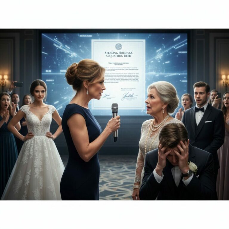 Daring Truth: The Wedding Reveal The ballroom was silent until his mother sneered into the mic, “She comes from humble beginnings, but we’re giving her a chance to improve.” As the guests clapped, I saw my daughter’s heart break in real-time. I felt a cold fire rise in my chest. I didn’t just take the microphone; I took their dignity. “You think we’re the lucky ones?” I whispered, my voice echoing like thunder. “Wait until you find out who actually owns the company you’re so proud of.” The room froze. Their empire was built on a lie, and I was about to pull the first brick.