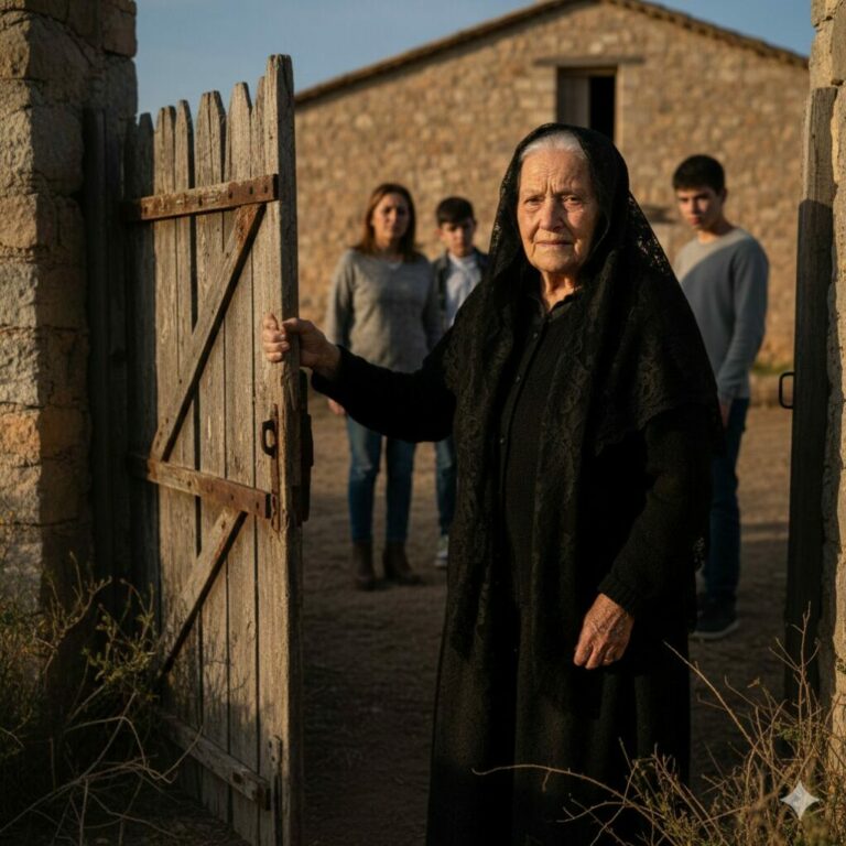 No volví al rancho en treinta años. Mi marido sí, tres veces al año, siempre solo. Cuando murió, mis hijos dijeron sin mirarme: —Véndelo. No vale nada. Antes de hacerlo, decidí ir. Abrí la verja oxidada y di unos pasos. Entonces lo vi. Sentí vergüenza, traición… y una rabia que me quemó el pecho. ¿Cómo pudo ocultarme eso durante tantos años?