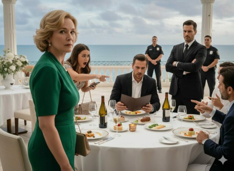 “My son looked at the 25 guests and shouted, ‘Order everything, Mom’s paying!’ I watched them devour $16,000 worth of caviar and champagne, laughing at my expense. But when the waiter handed me the check, I simply smiled and stood up. ‘I forgot something in my car,’ I whispered. Then, I drove away and blocked them all. They thought I was their ATM, but they’re about to learn the price of greed. The real nightmare started when the police arrived at their table…”