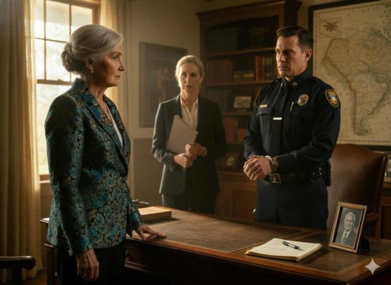 The Inheritance Trap My estranged son stood in my new living room, eyes gleaming with greed as he looked at my brother’s $12 million legacy. “You’re too old to manage this ranch alone, Mom,” he smirked, reaching for the keys. “I’m here to take over.”  I didn’t blink. As the door creaked open behind him, his face turned pale. My lawyer stepped in, followed by a somber police officer. “It’s not just a ranch you’re walking into, son,” I whispered. “It’s a crime scene. And they’ve been waiting for you.”