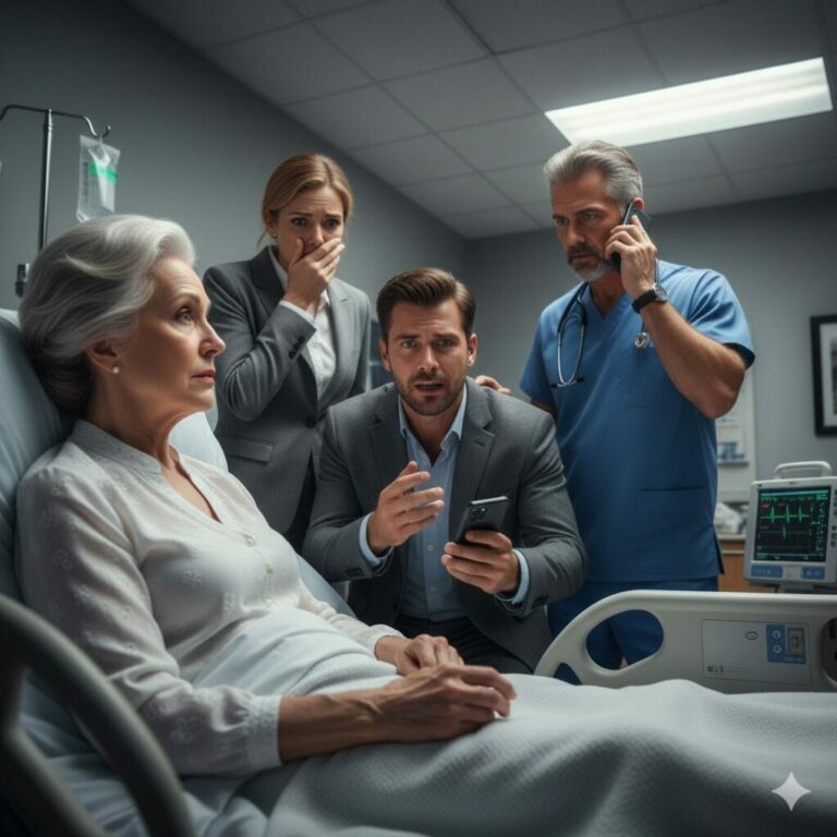 “At 3 AM, I was dying. ‘Mom, just call an Uber. We have work,’ my children muttered, turning their backs on me. I collapsed into that car alone, heartbreak hurting more than the pain. But six hours later, the ER doctor grabbed my phone. ‘Your mother didn’t make it,’ he lied into the receiver. Their screams began. Now, they’re at my door, but the locks have changed.”