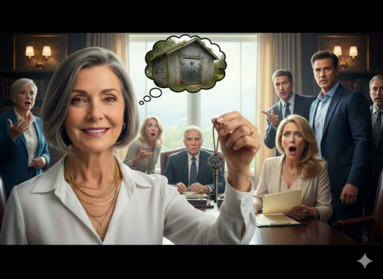 The Inheritance Shock “My daughter-in-law smirked, waving the deed to seven Miami mansions in my face. ‘Too bad, Ella, you’re stuck with a rotting shed in Mississippi!’ she cackled as the room erupted in applause. I leaned back, my smile turning ice-cold. ‘You really have no idea what’s buried under that shed, do you?’ Her face drained of color instantly. ‘What… what do you mean?'”