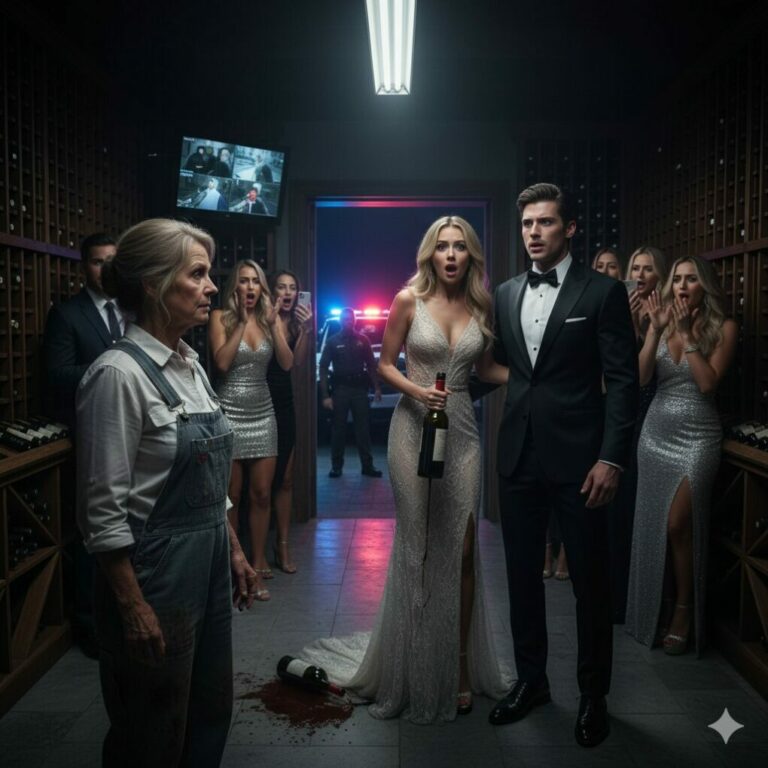 “Imagine being a guest at your own estate, watching your son’s fiancée scoff at your clothes and whisper, ‘Ignore her, she’s just the help.’ My son didn’t say a word as she uncorked my $10,000 vintage Cabernet. I watched her savor every drop of my life’s work, a smirk playing on my lips. Then, I walked into the light and whispered, ‘I hope it was worth the $80,000 bill you’re about to pay.’ The glass shattered, and the real party was just beginning…”