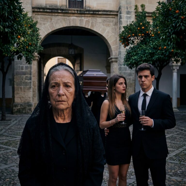 El día del funeral de mi marido, miré el banco vacío donde debía estar mi hijo. El sacerdote murmuraba oraciones mientras mi teléfono vibraba. “Mamá, no puedo ir. Es el cumpleaños de mi mujer”, dijo su mensaje. Sentí la humillación arder en silencio. Nadie vio mi mano temblar cuando tomé una decisión fría, definitiva. Él aún no sabe qué perdí… ni qué le quité después. ¿Harías tú lo mismo?