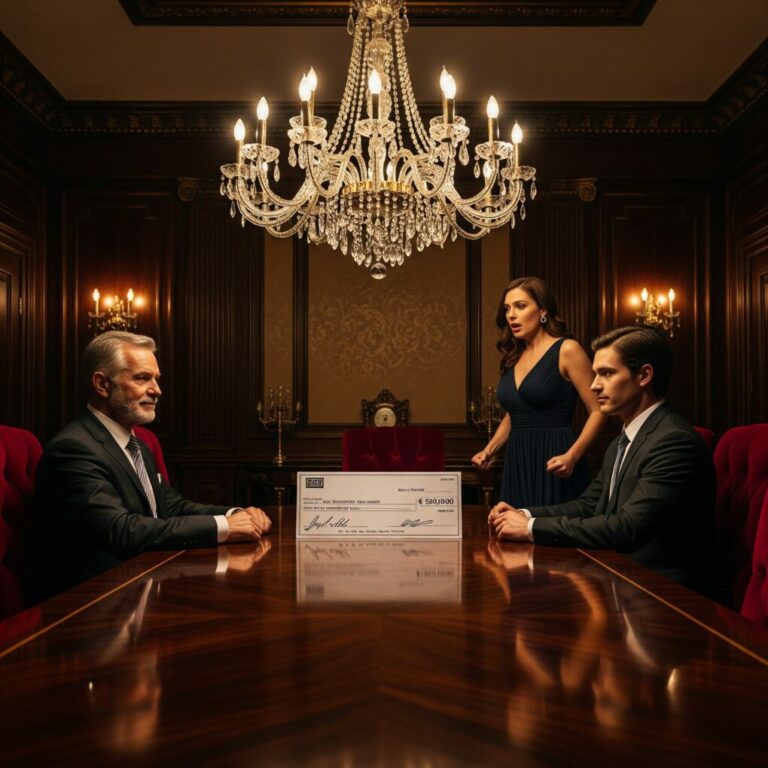 The moment the check slid toward me, my father-in-law smiled and said, “Five hundred thousand dollars. Sign, and walk away.” Emma froze. The room held its breath. I looked at the number, then at him, and thought, He has no idea who he’s talking to. I reached for my phone and said calmly, “Before I answer… let me make one call.” That call changed everything.