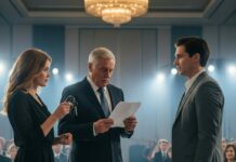 “I watched in disbelief as my father-in-law slammed an envelope on the stage. ‘You owe us $248,000,’ he barked. Amber held my car keys like a trophy. I felt trapped, humiliated, powerless—but then something inside me snapped. I dropped the pen on the divorce papers. ‘No,’ I said, voice steady for the first time. ‘Not like this. Not to you.’ And just like that, the battlefield shifted.”