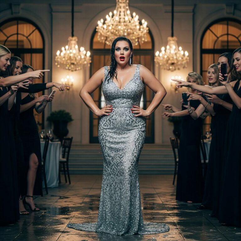 “I walked into the gala thinking I’d be welcomed. Instead, Patricia laughed in my face. ‘Who let this… this whale in?’ she sneered. Ice water hit my head before I could even react. I was humiliated, everyone filming, laughing. I wanted to disappear. But little did they know… my brother was watching. And when he arrived, the tables turned. What they did to me would haunt them forever. Are you ready to see how I got my revenge?”