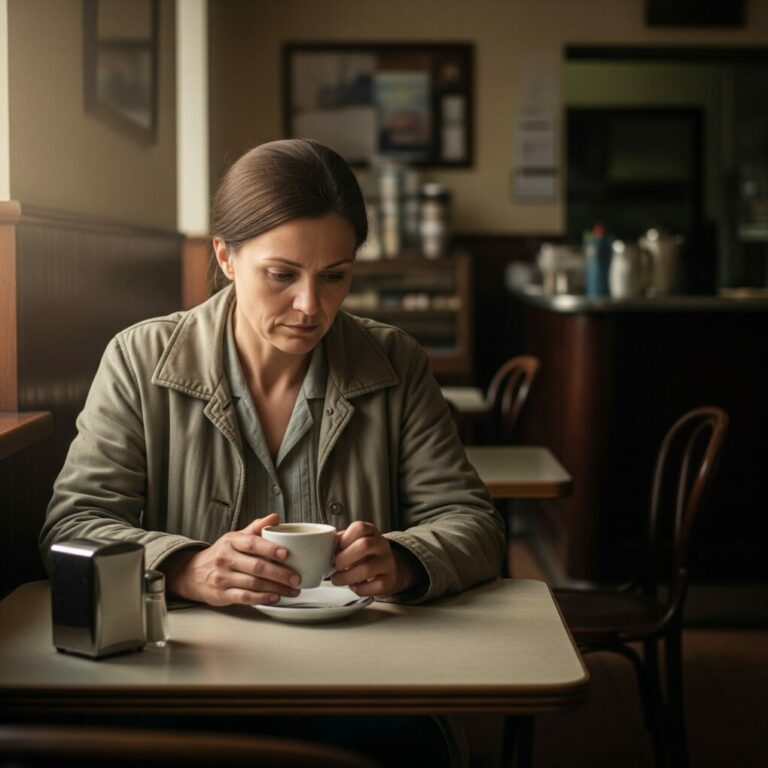 Everyone at the Café Avoided the Quiet Woman Who Paid with Coins and Sat Alone Every Morning—Everyone Except One Struggling Single Father, Who Never Asked Her Name, Never Judged Her, and Had No Idea That His Small Daily Kindness Would Soon Bring Powerful Strangers to His Door and Change His Life Forever