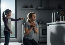 The moment the door clicked shut, I froze. Nola, my eight-year-old niece—the child I thought was mute—looked at me with wide, terrified eyes. “Aunt Lisa… don’t drink the tea. Mom… she’s going to make you sick.” My hands shook as the thermos felt heavier than a brick. Five years of silence. Five years of lies. And now, the truth was whispering in my living room. Could I stop her before it was too late?