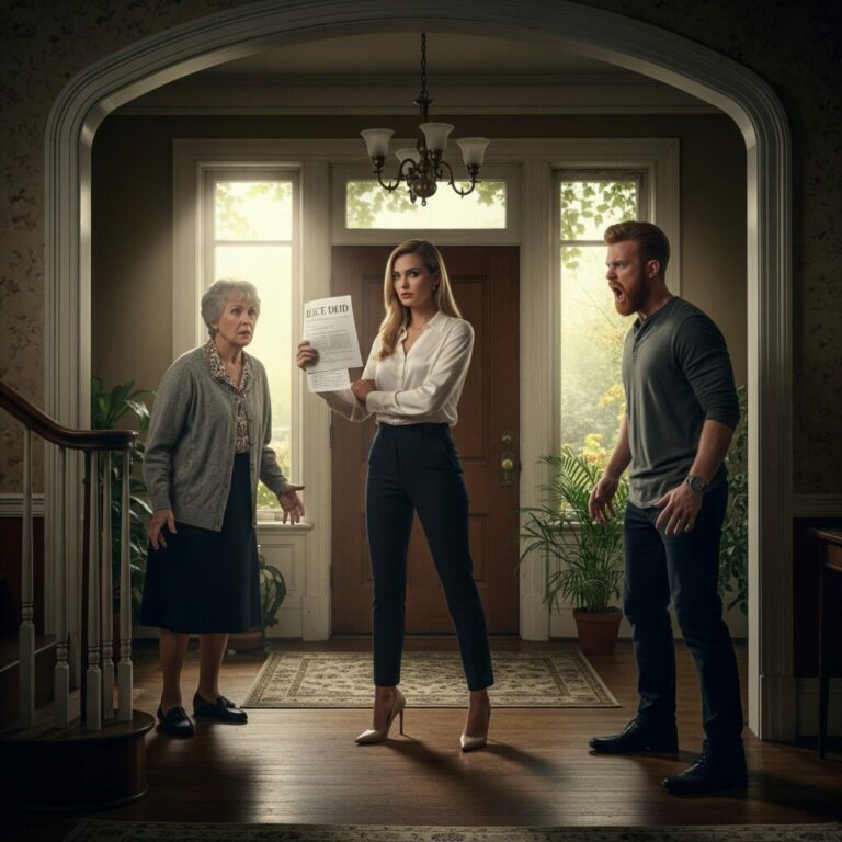 I held the deed in my hands, my father’s handwriting staring back at me. Brenda froze, eyes wide. “O- Olivia… is that…?” she stammered. Leo’s face turned red, fury slipping into disbelief. “This… this can’t be real!” I let the silence stretch, savoring the moment. “It’s real,” I said, my voice cold. “And this house? It’s always been mine.” Their world shattered in an instant, and yet… I felt an emptiness behind the victory. Was this truly justice, or just the end of a story?