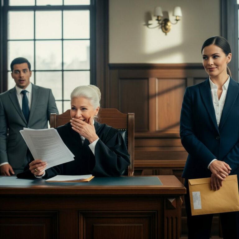 “I deserve half of everything she owns,” my husband shouted in court, smiling like he’d already won. I looked at him, calm, silent, while the judge reached for the documents he swore I had signed. “Check the date,” I said softly. That was the moment his smile cracked—and everything he planned collapsed. He thought he married a victim. He had no idea who I really was.